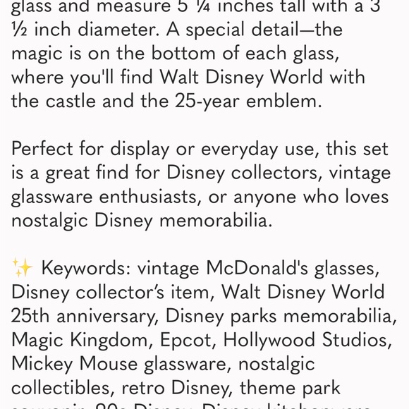 1996 Vintage McDonalds collectible 25th Anniversary Glasses - Picture 6 of 6